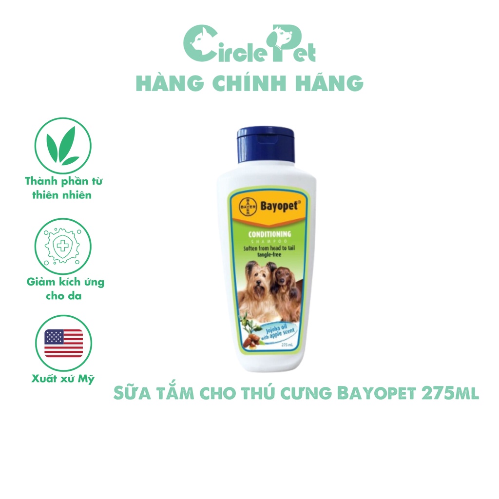 Sữa Tắm Mượt Lông Và Ngăn Ngừa Xơ Rối - Bayopet Conditioning Shampoo - 275ml -Circle Pet