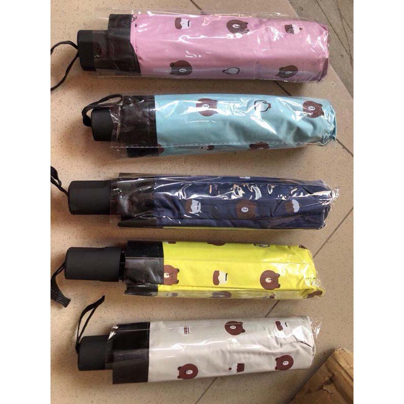 Ô chống tia uv gấu Brown cute, dù đi mưa