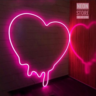 Đèn 𝐍𝐞𝐨𝐧 "Trái Tim Tan Chảy" trang trí decor không gian (TẶNG NGAY mạch điều khiển tích hợp)