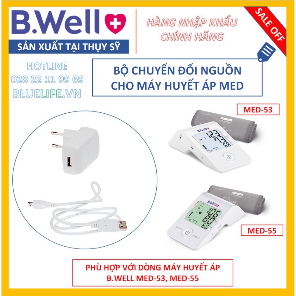 [SIEU SALE] * [HÀNG THỤY SỸ] -BỘ NGUỒN CHUYỂN ĐỔI CHÍNH HÃNG B.WELL SWISS AD-53/55 - SỬ DỤNG CHO MÁY ĐO HUYẾT ÁP DÒNG ME