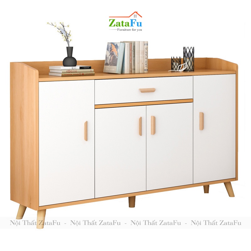 Tủ Đựng Giày Chân Gỗ Có Ngăn Kéo Và Canh Tủ TGIAY-07