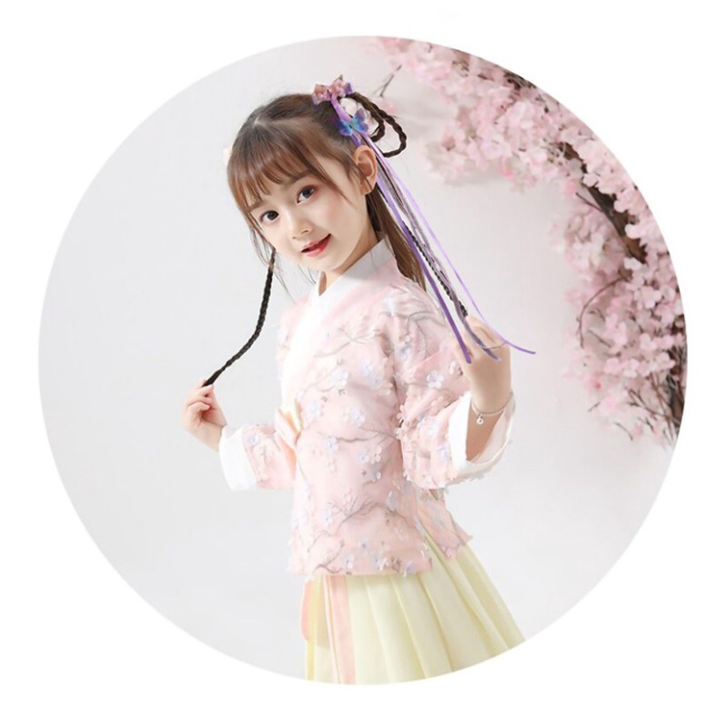 Kẹp tóc hoa bướm dây tua dài phong cách cổ trang Trung Hoa tiểu thư công chúa cho con gái