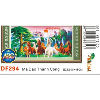 Tranh Đính Đá ABC 3D Mã Đáo Thành Công DF294 (KHÁCH TỰ ĐÍNH) KT:100X48CM