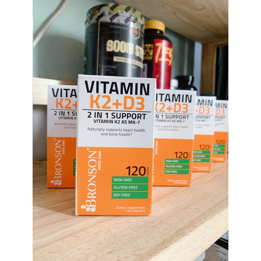 Bronson Vitamin D3 + K2 120 viên - Tăng Cường Xương Khớp