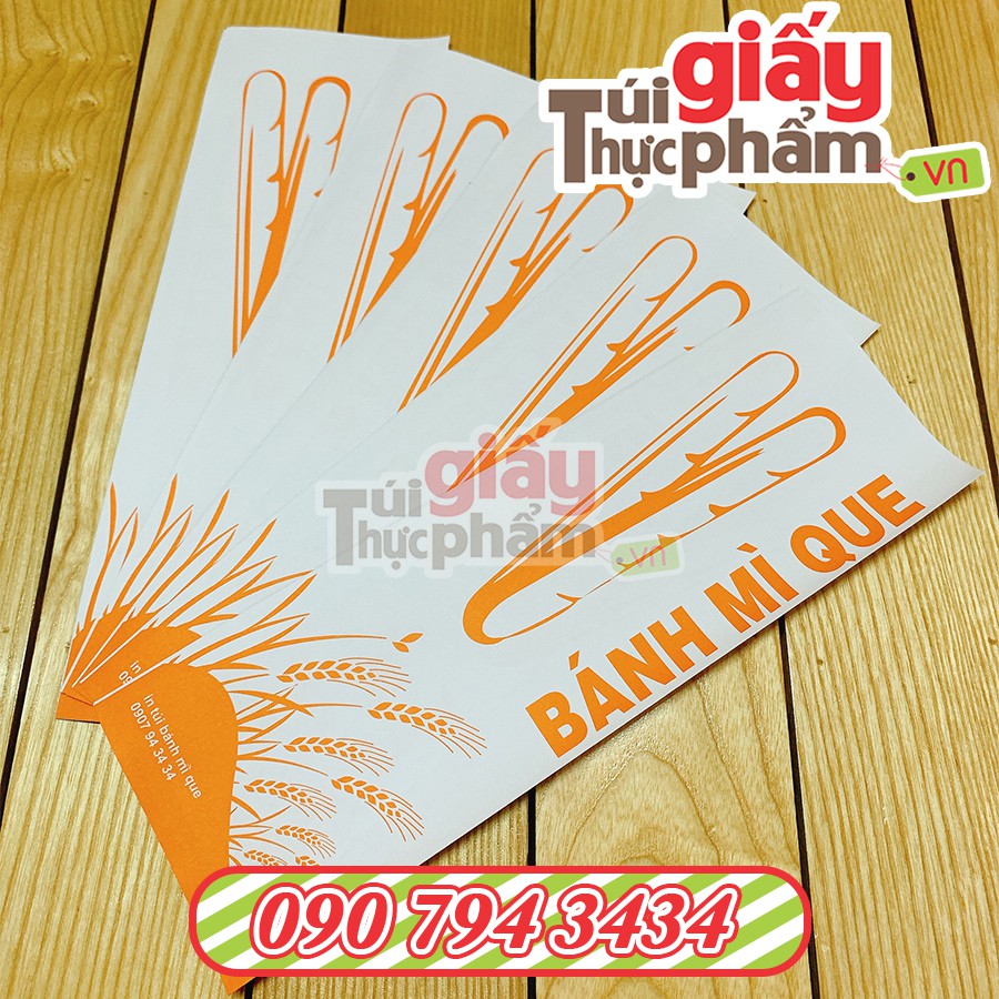 1000 Túi giấy đựng bánh mì que Fort 8 x 29 cm