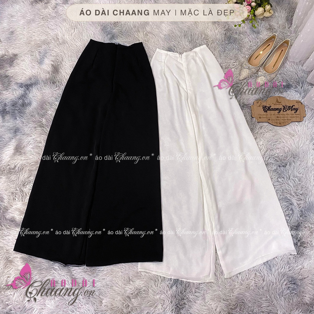 Quần 2 lớp mặc áo dài CHAANG May sẵn quần áo dài truyền thống, vải lụa chiffon đẹp