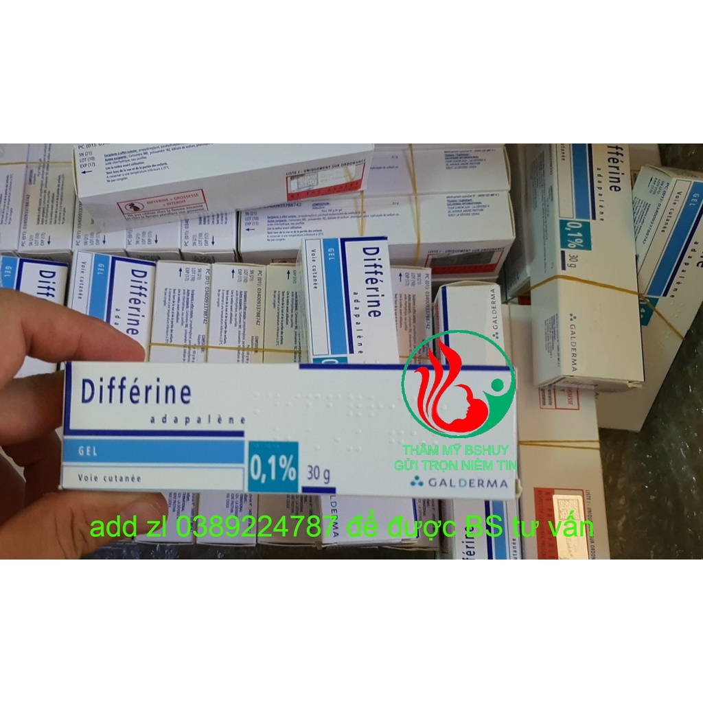 gel adaferin chính hãng galderma chứa adapalene 0.1 ( giống differin gel )