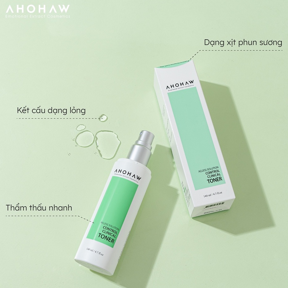 Toner Dành Cho Da Dầu Mụn Ahohaw Control Clinical