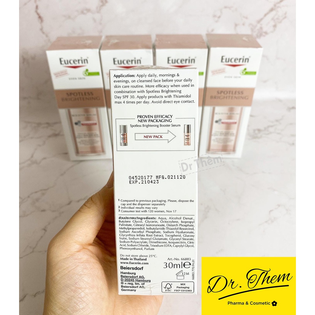 ✅[CHÍNH HÃNG] Tinh Chất Eucerin Spotless Brightening Booster Serum Giúp Giảm Thâm Nám & Dưỡng Sáng Da 30ml