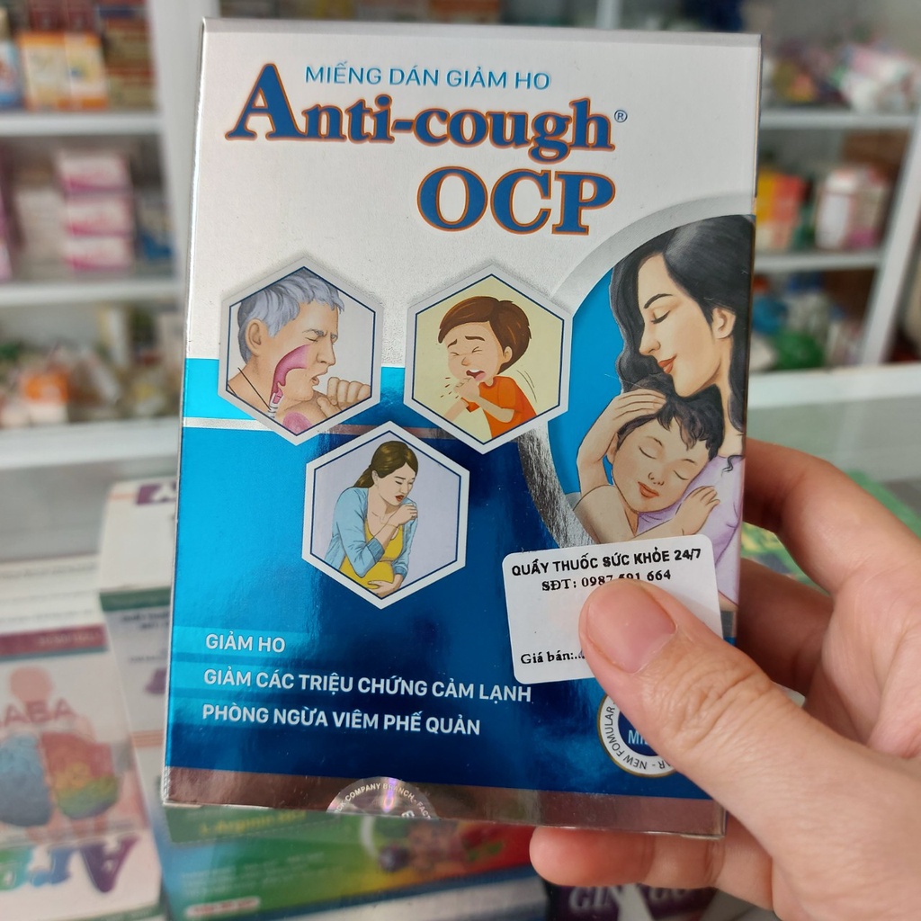 MIẾNG DÁN GIẢM HO ANTI-COUGH OCP- GIÚP GIẢM HO, GIẢM CÁC TRIỆU CHỨNG CẢM LẠNH