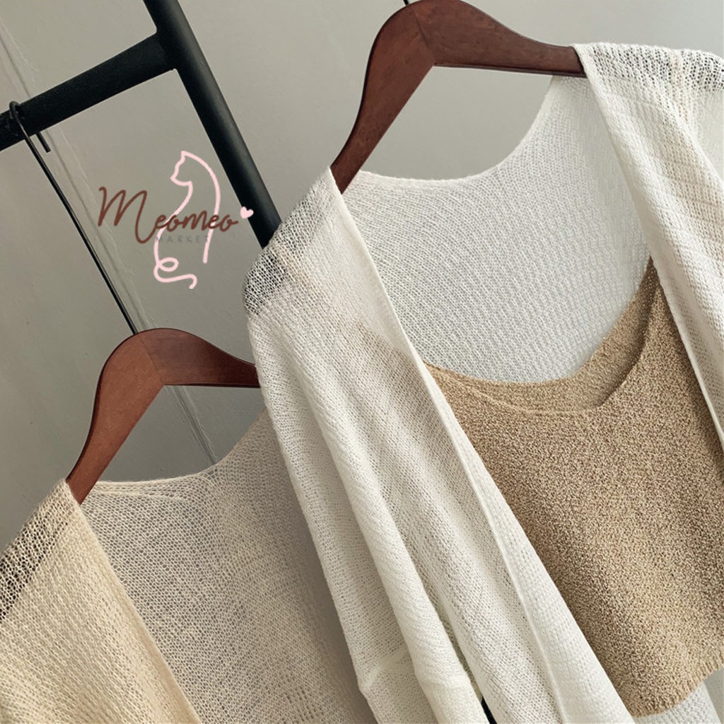 Áo Khoác Cardigan Nữ Lưới - Áo Khoác Mỏng Len Dệt Kim Lên Form Nhẹ Nhàng Mix Đồ Thoải Mái