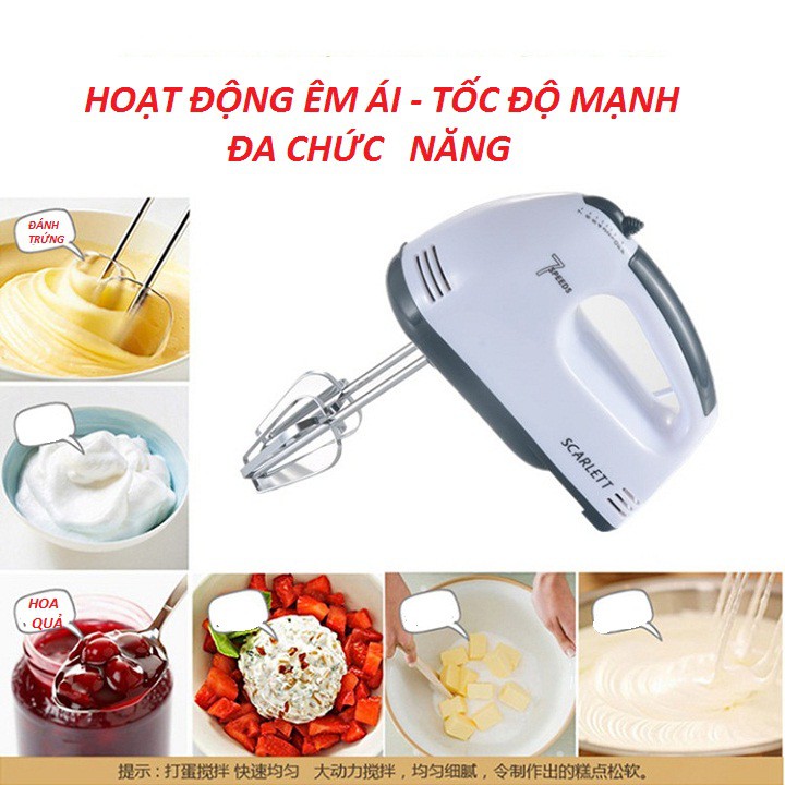 Máy đánh trứng cầm tay 7 tốc độ, công suất 180w