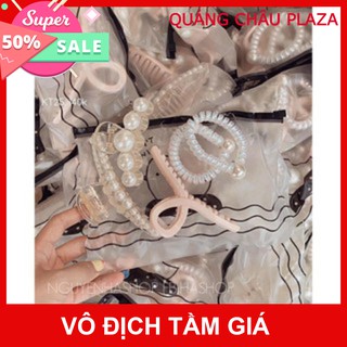 Sét 5 Kẹp Tóc Dây Buộc Tóc cái Mới