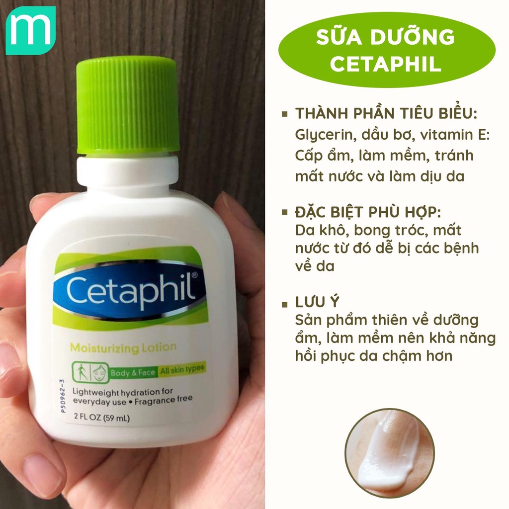 Kem dưỡng ẩm dịu nhẹ cho mọi loại da kể cả da nhạy cảm Cetaphil Moisturizing Lotion 59ml