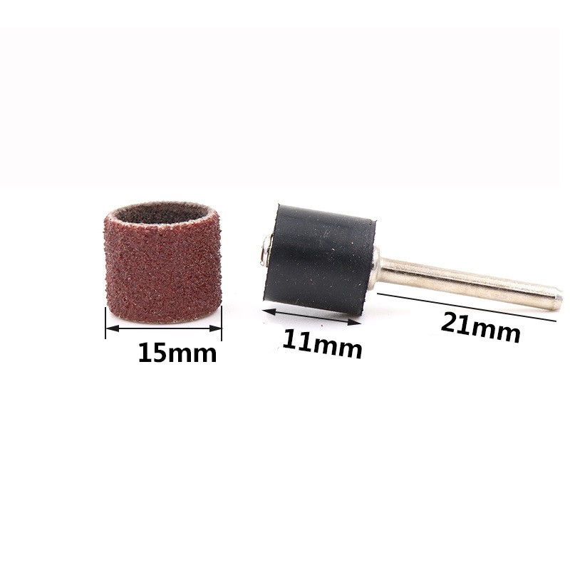 10 Vòng giấy nhám, băng chà nhám tròn đường kính 6.35mm, 9.5mm, 12.7mm mài móng, mài gỗ, sắt...