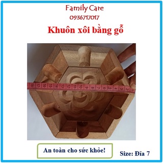 KHUÔN XÔI GỖ HÌNH HOA HỒNG  SIZE TO- Đĩa 7-  an toàn sức khỏe
