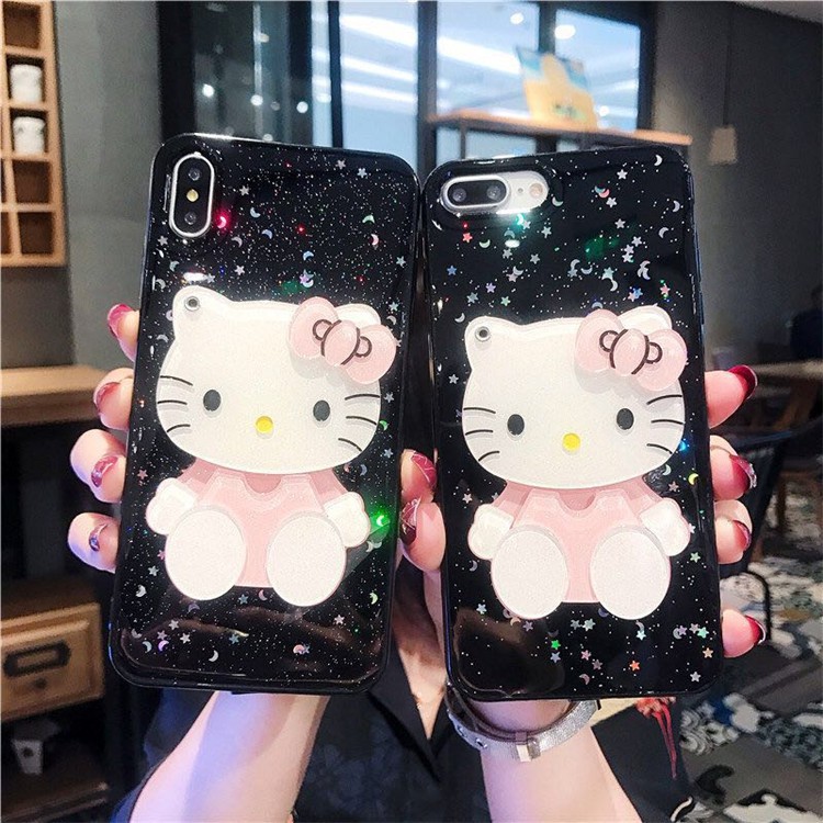 Vivo U10 V9 Y17 Y12 Y15 2019 V15 X27 Pro V11i Y81 Y81i Y81S Y71 Y71i  Y79 Y75 Y85 Y67 Y66 V7 Plus Kitty Mirror Case