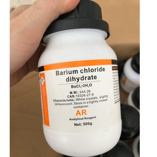 Barium chloride BaCl2 lọ 500g bari clorua Xilong tinh khiết CAS 10326-27-9 BaCl2.2H2O