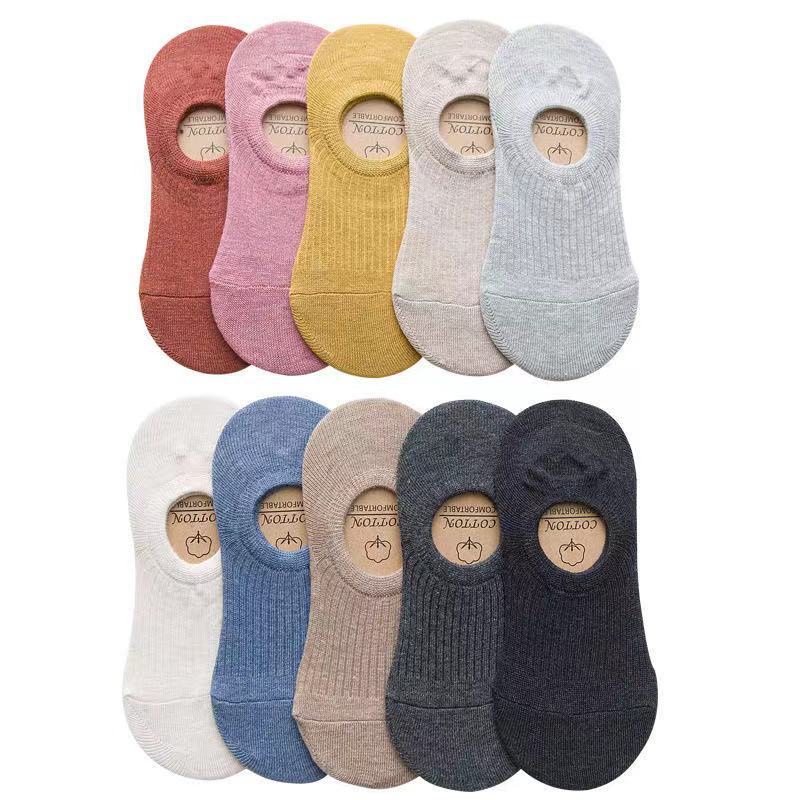 Tất vớ nữ nam cổ ngắn trắng giấy lười dễ thương hàn quốc đẹp iLita chân thấp nhún đủ màu trơn đen, đỏ, vàng, xám, xanh