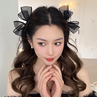 Kẹp Tóc Nơ Lưới ❤️ Kẹp Tóc JISOO Tiểu Thư |  Yong by Yong