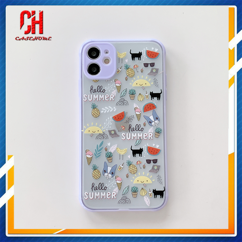 Ốp lưng hình hoa/lửa cho OPPO A3S Reno 4 A5 2020 A31 2020 A5S A92 A12 A53 2020 A9 2020 A1K A12E A7 A52 A32 A72 C11