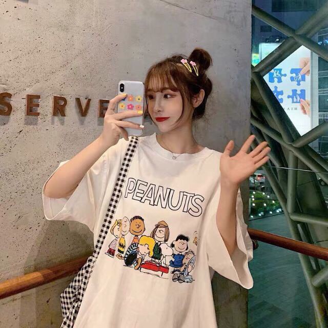 Áo thun tay lỡ phông Unisex nam nữ oversize form rộng ulzzang PEANUTS KOMBOH A24