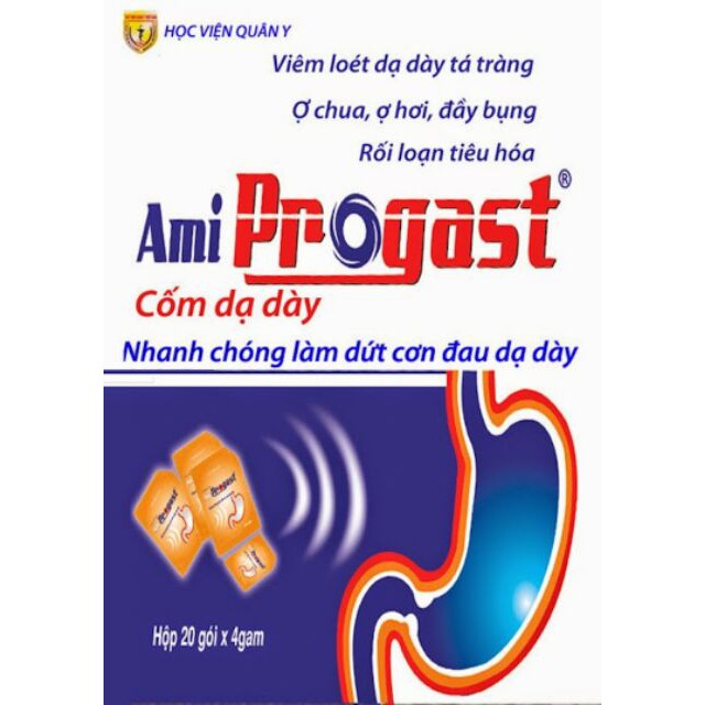 Chính hãng Ami Progast- Học Viện Quân Y, hỗ trợ điều trị dạ dày tốt nhất