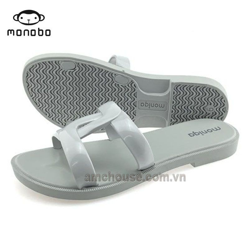 Dép nữ Thái Lan MONOBO quai đan chữ X thời trang - Moniga 911 - be kem