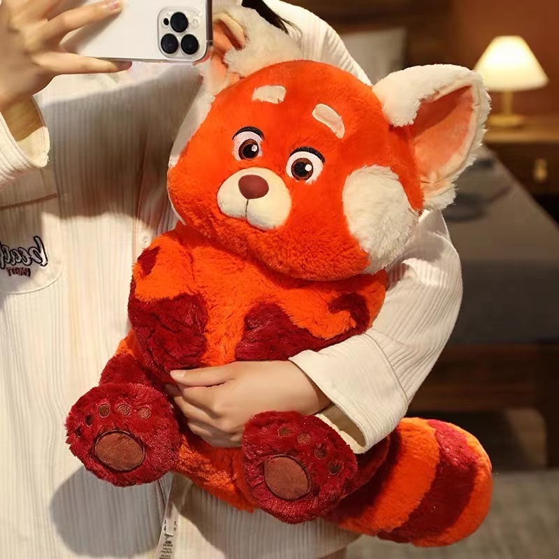 DISNEY Gấu Trúc Nhồi Bông Màu Đỏ Dễ Thương