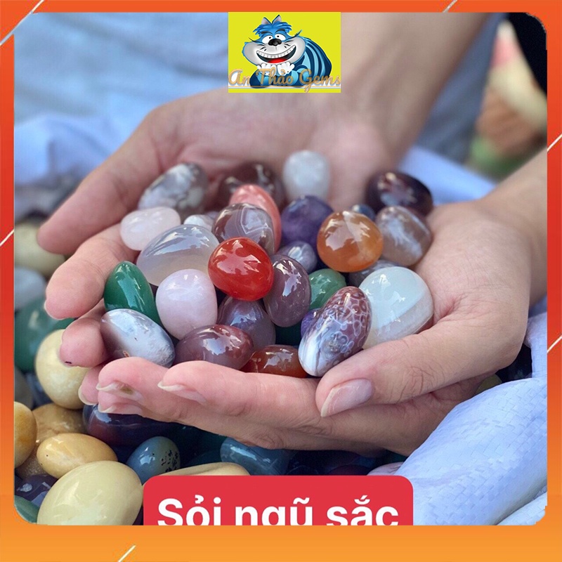 Đá Sỏi Mã Não Tự Nhiên - Đá Phong Thuỷ Trang Trí Nhà Cửa, Thả Bể Cá