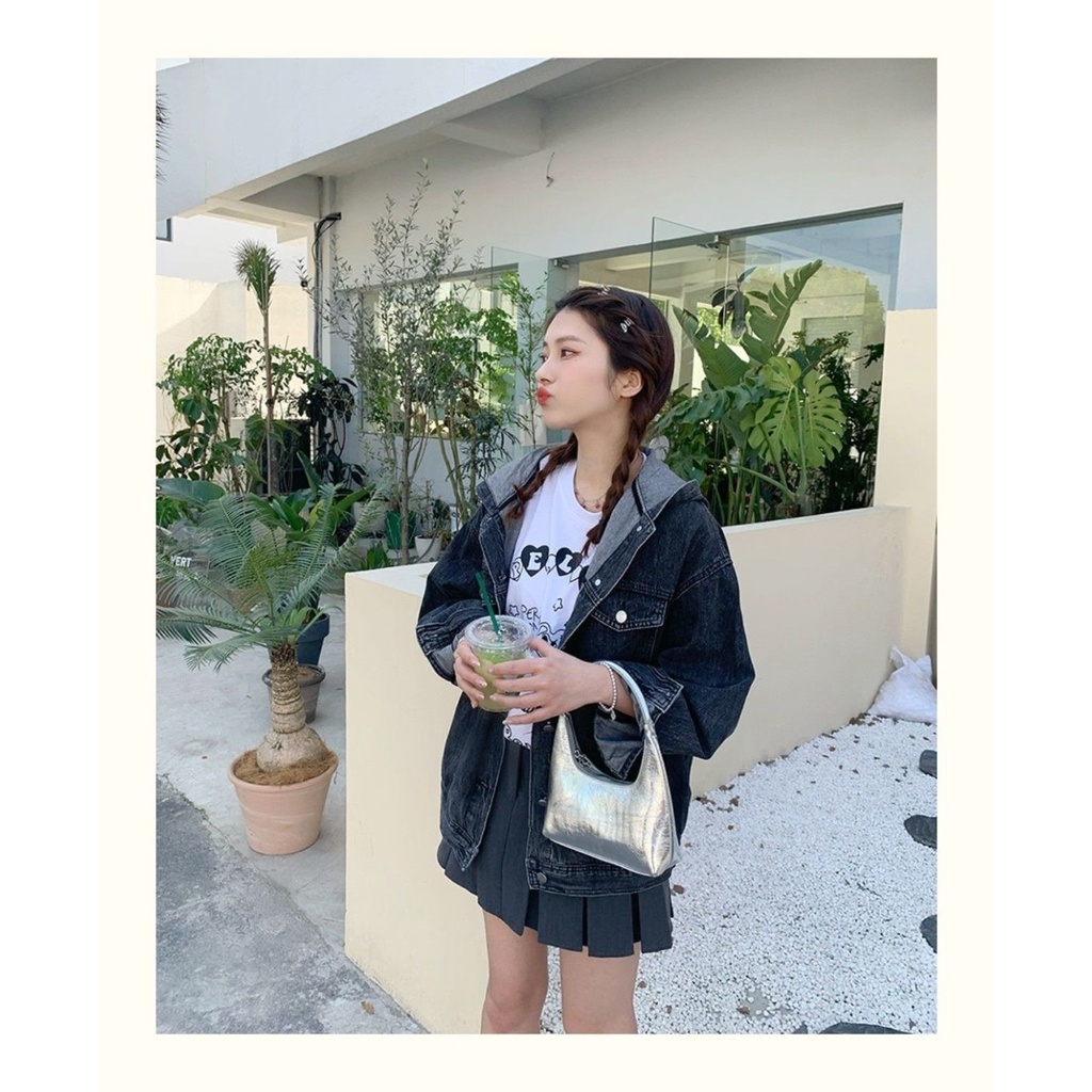 Túi Xách Da PU Bóng Thiết Kế Phong Cách Hàn Quốc Thời Trang Cho Nữ