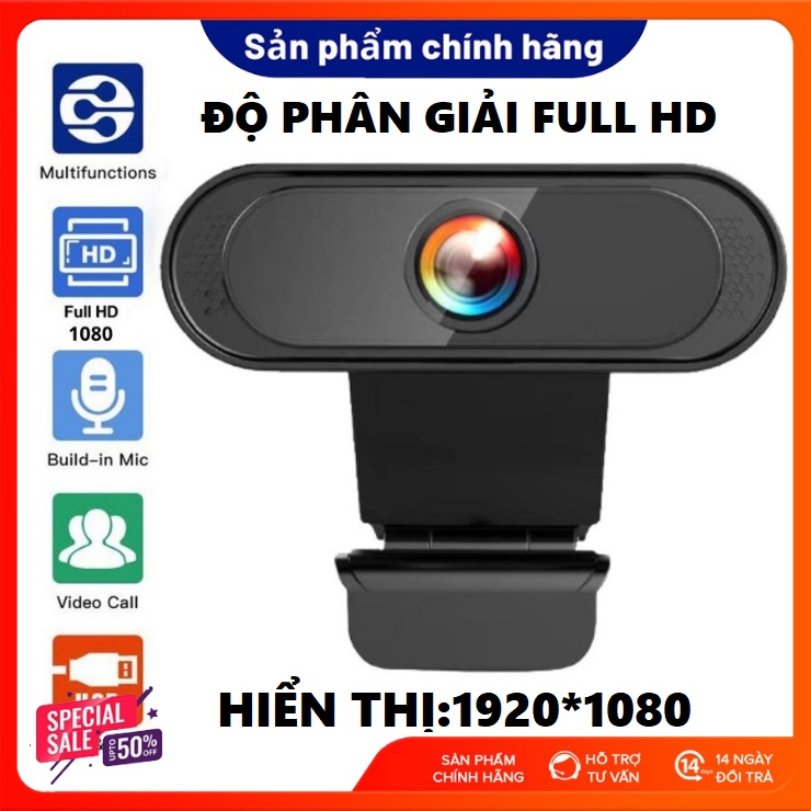 Webcam máy tính full HD 1080p cực nét có Mic dùng cho máy tính laptop full box và phụ kiện-Bảo hành 12 tháng