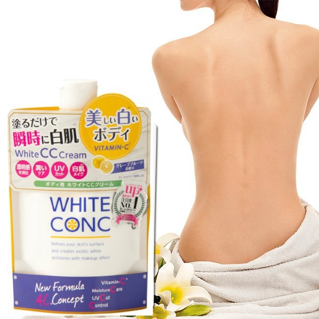 KEM DƯỠNG THỂ DƯỠNG TRẮNG TOÀN THÂN WHITE CONC 200GR - HÀNG NHẬT NỘI ĐỊA, cấp ẩm dưỡng trắng toàn thân cho làn da mịn mà