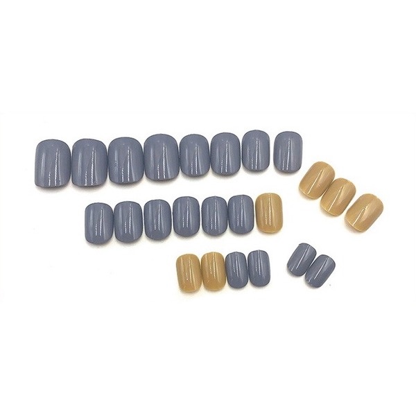 Set 24 Móng Tay Giả Màu Sắc Nhã Nhặn Kèm Keo Dán