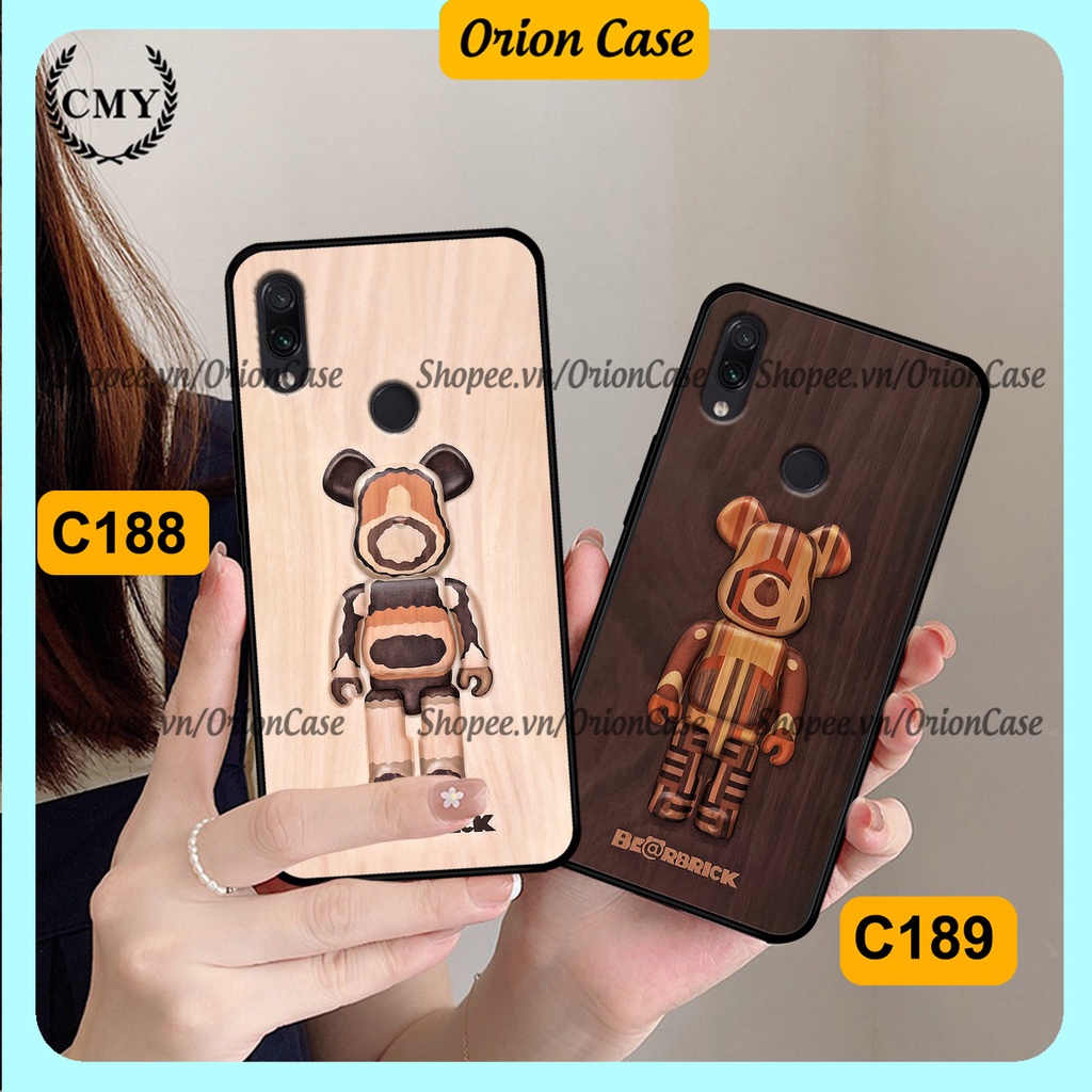 Ốp lưng Xiaomi Redmi 7 - Redmi Note 7 in hình bearbrick 3D thời trang, cá tính. ốp chống sốc, bền đẹp