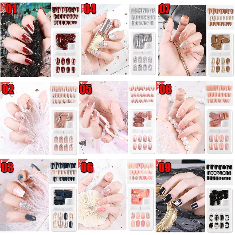 Set 24 Móng Tay Giả Che Phủ Toàn Diện Thời Trang Cho Nữ