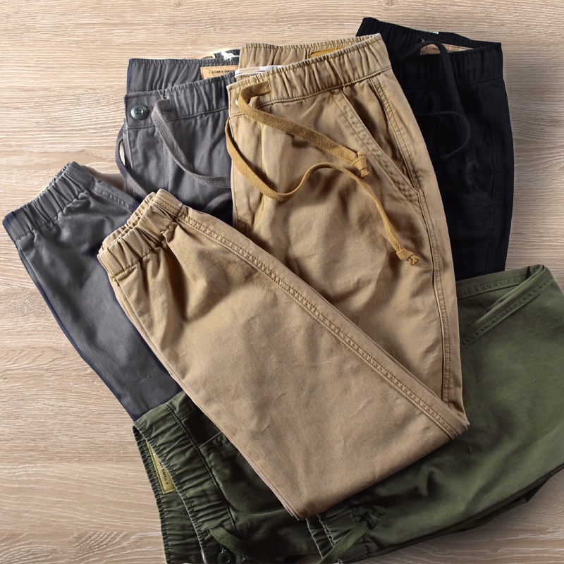 Quần túi hộp dáng rộng chất lượng cao thời trang Nhật Bản size lớn M-3XL tùy chọn màu sắc