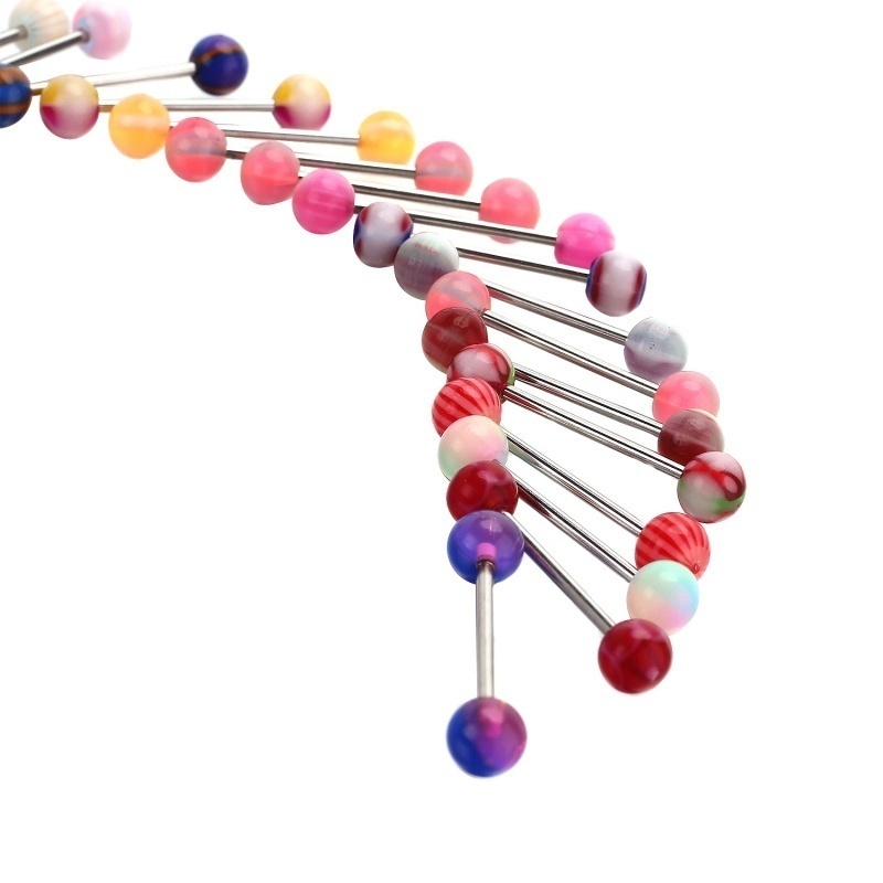 Bộ 100 Khuyên LưỡI 316L NhiềU MàU SắC