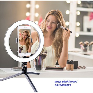 GIÁ SỈ Đèn 26cm live stream chân để bàn cao 19cm make up trang điểm