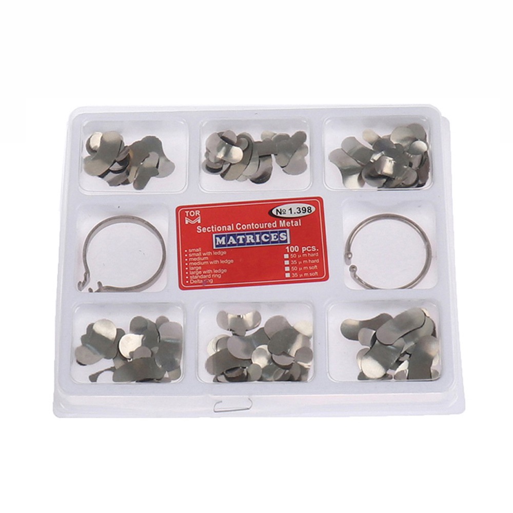 Bộ 100 Vòng Kim Loại Dùng Trong Nha Khoa Số 1.398 + 2 Vòng