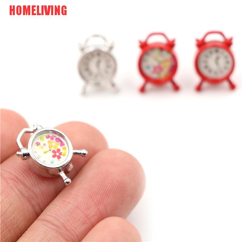 Đồng Hồ Báo Thức Mini Tỉ Lệ 1 / 12 Dùng Để Trang Trí Nhà Búp Bê