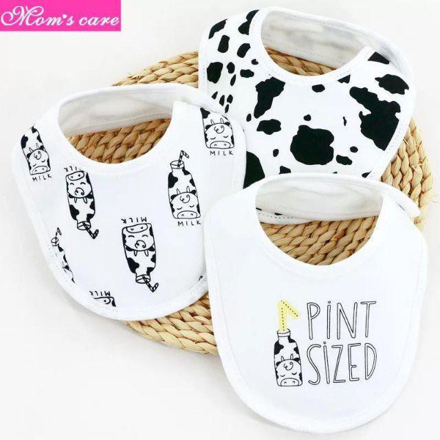 SET 3c Yếm tròn cúc bấm Momcare - Nhiều mẫu cho bé Trai, Bé Gái