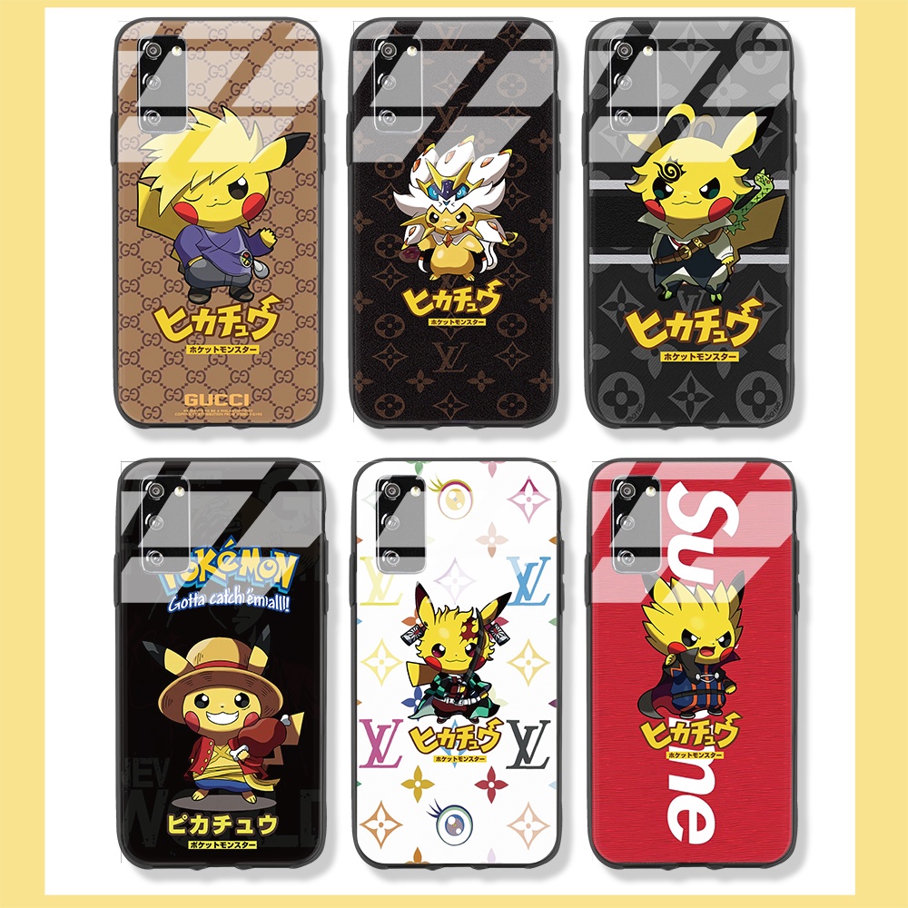 Ốp Điện Thoại Kính Cường Lực Hình Pokemon Pikachu Cho Xiaomi Poco X3 Pro Xiaomi Poco M3 Xiaomi 11 Redmi 9t Redmi Note 10 Pro Xiaomi Poco F3 Redmi