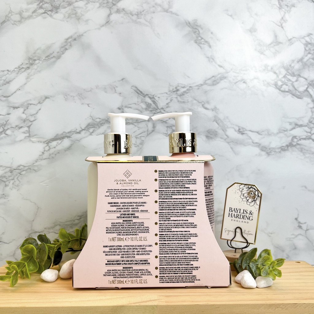 Baylis &amp; Harding  Bộ quà tặng chăm sóc da tay sang trọng chiết suất dầu hạnh nhân và vanilla 300ml