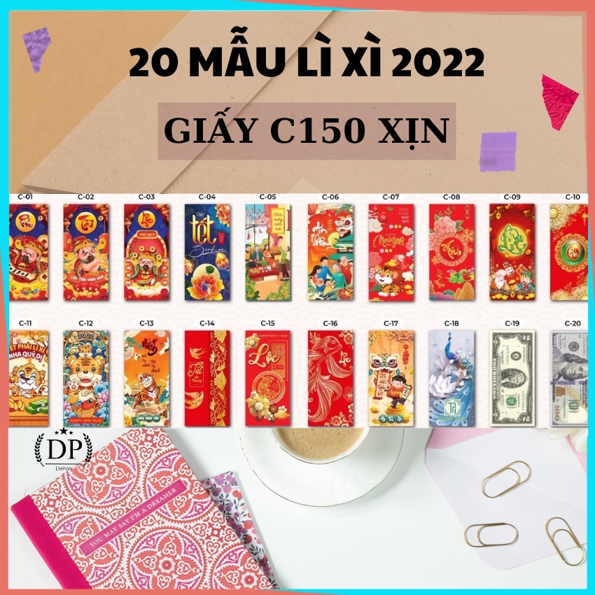 Lì Xì Hình Con Cọp Cute Dễ Thương Thần Tài Tiền Đô Độc Lạ Giá Sỉ Rẻ Màu Đỏ Đẹp Tết 2022 Chất Giấy C150