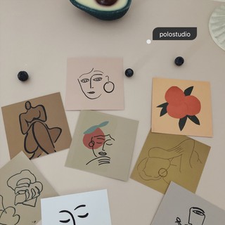 [Phụ kiện chụp hình] Set postcard 2 mặt trừu tượng