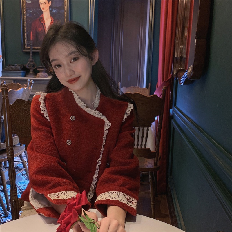 Áo Khoác Dạ Weiss `` Versailles Jacket '' Phong Cách Hồng Kông Cho Nữ