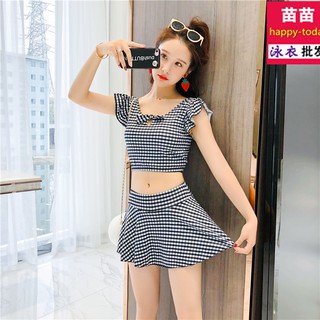 Đồ bơi áo cộc tay + váy liền quần size 39-46kg