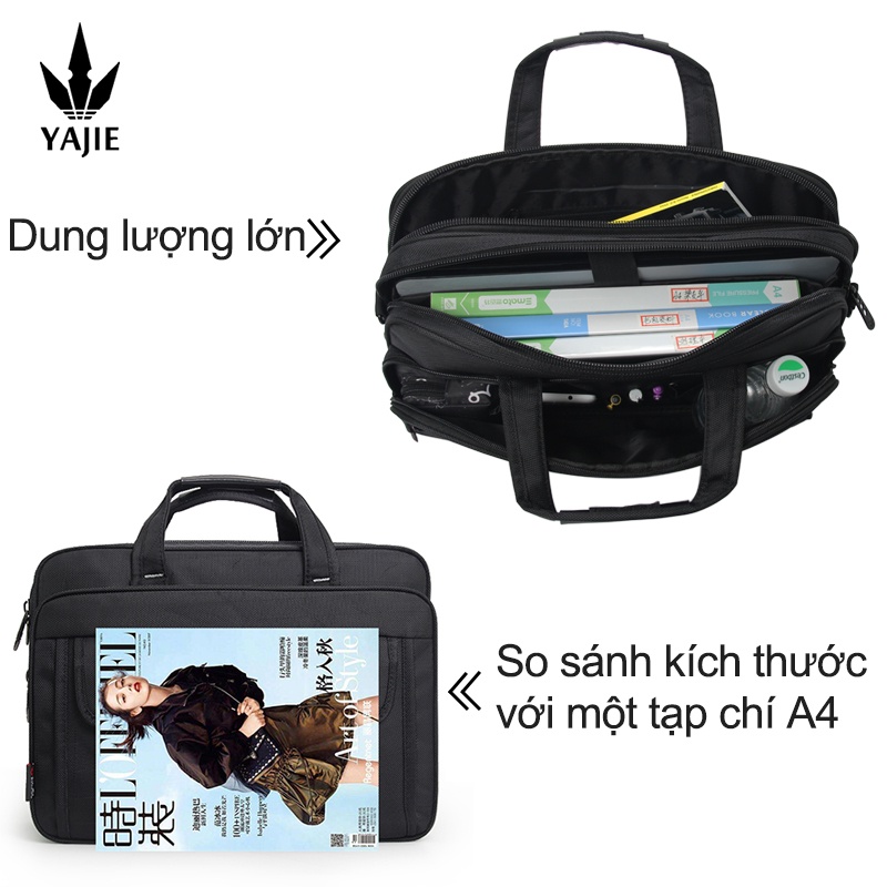 Túi xách nam công sở vải không thấm nước công suất lớn túi đựng máy tính xách tay 15,6 inch túi tài liệu túi làm việc túi kinh doanh túi chính thức túi văn phòng thông tin gói túi xách