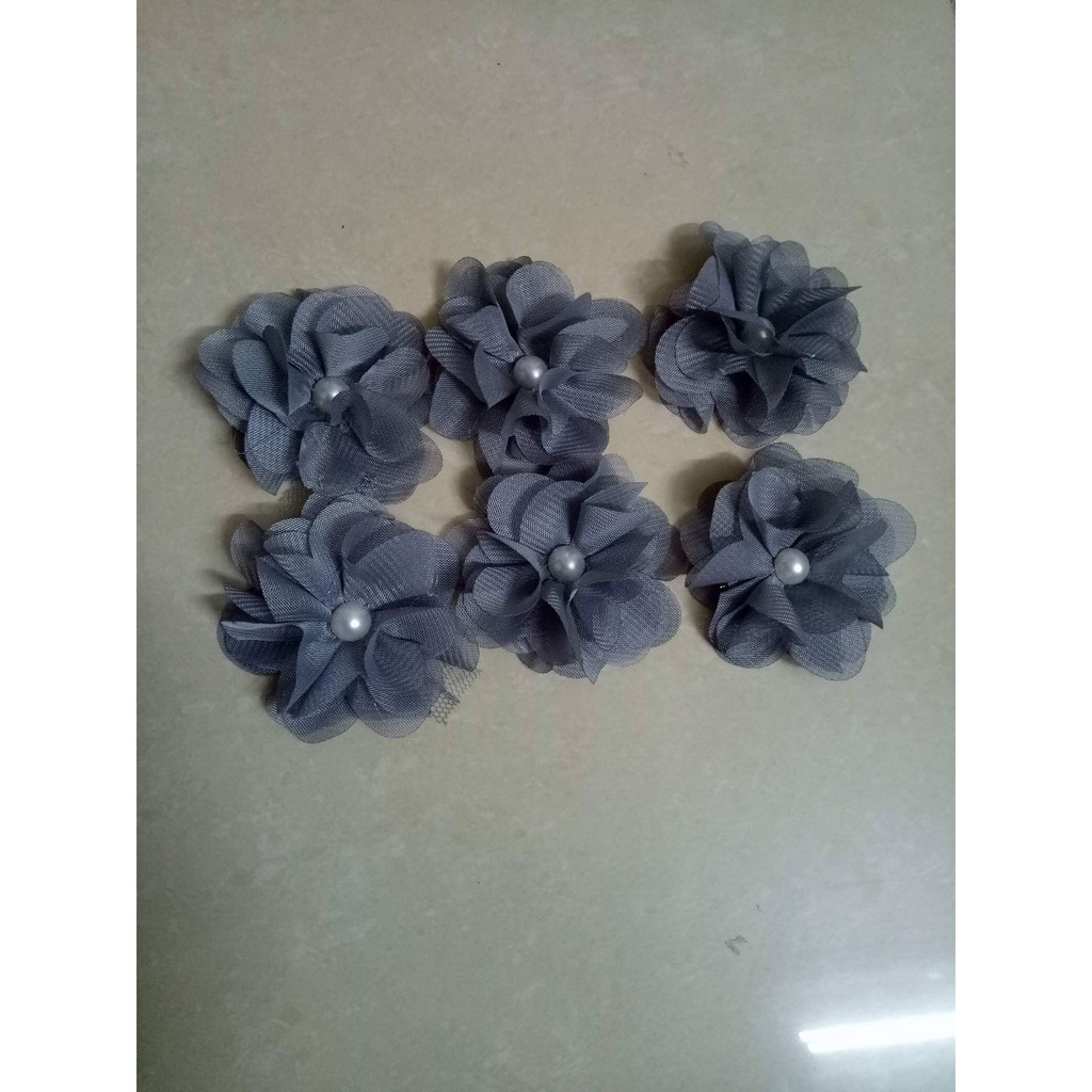 Hoa Voan Nhiều Màu Gắn Váy Tutu - Hoa trang trí váy